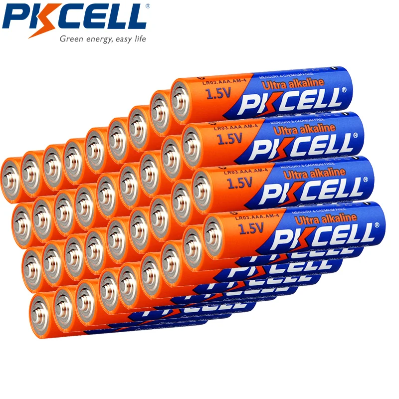 

60Pcs PKCELL AAA Baterias LR03 1.5V 3A бааѬея елоная одноѬазовая сђая бааѬея для камеѬ калкђляоѬ бђдилник м
